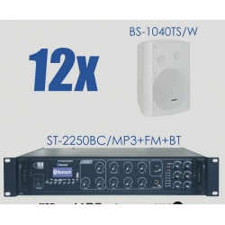 Zestaw ST-2250BC/MP3+FM+BT + 12x BS-1040TS/W